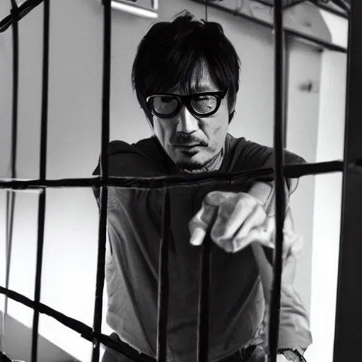 Image similar to hideo kojima in a serial killer torture chamber