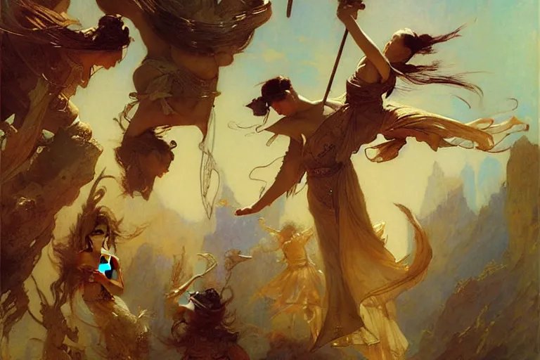 Image similar to wuxia, universe, painting by gaston bussiere, craig mullins, j. c. leyendecker