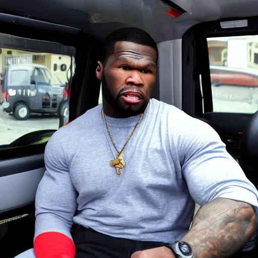 Prompt: 5 0 cent driving shoolbus