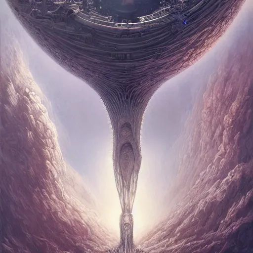 Image similar to artistic depiction of the universe as a simulation, rnst haeckel, artgerm, greg rutkowski, h. r. giger and zdislaw beksinski, trending on artstation