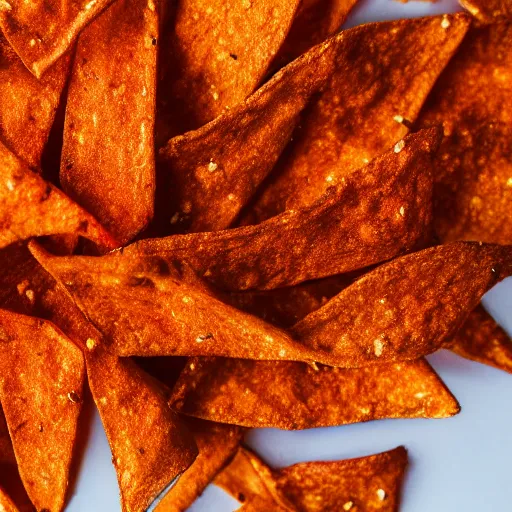 Prompt: 35mm close up picture of new spicy potato flavored doritos bag