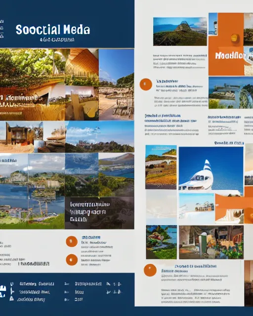 Image similar to social media post design for a travel company, very detailed