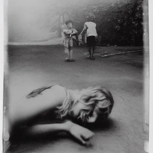 Image similar to impossible, black and white photograph