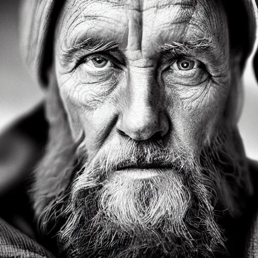 Image similar to obi - wan kenobi closeup by lee jeffries