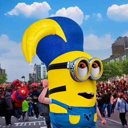 minion macys parade float realistic photo Stable Diffusion OpenArt