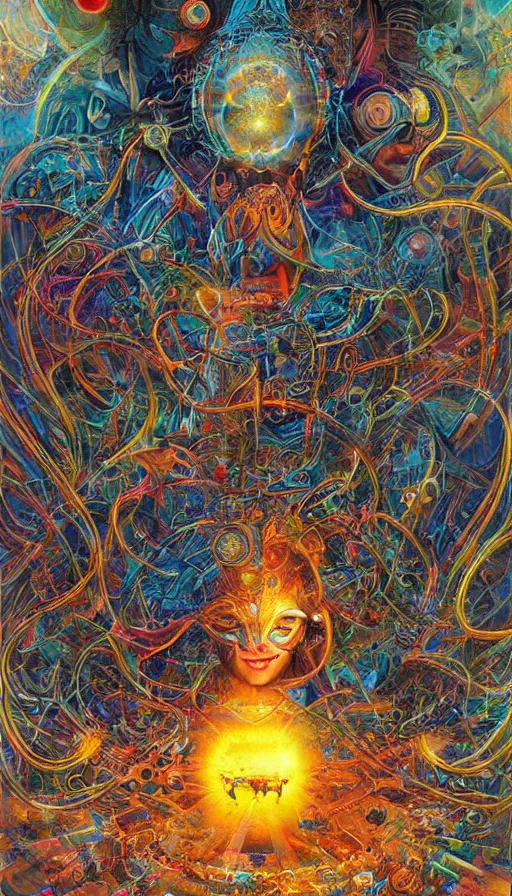 Image similar to psytrance artwork, by james gurney