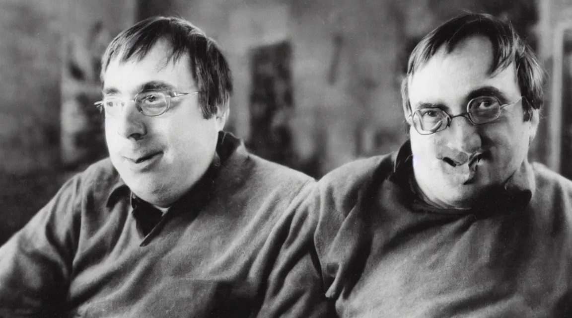 Image similar to portrait of Linus Torvalds taked by Henri Robert Capa