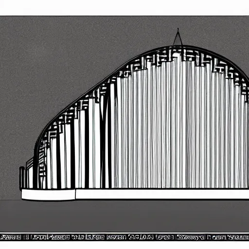 Prompt: an opera scenoraphy designed by svoboda of curved stairs and doors and windows frames. - n 8