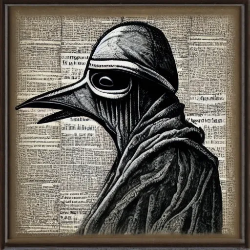 Image similar to plague doctor by ed fairburn