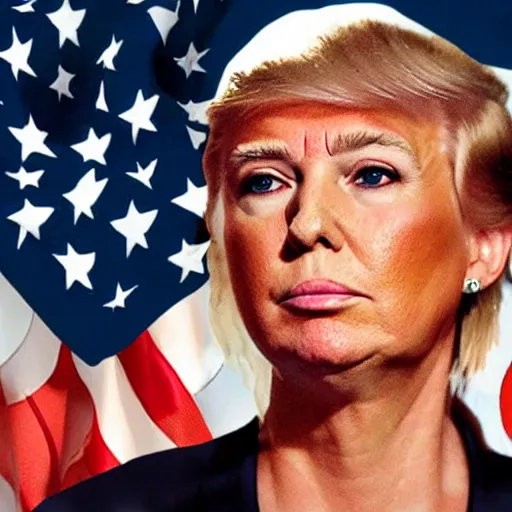 Image similar to donald trump as a woman