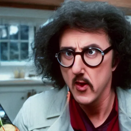 Image similar to weird al really hates sauerkraut, film still, steven spielberg, high quality, 4 k, 8 k