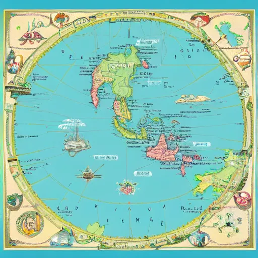 Image similar to isometric view of mainland southeast asia, geographic map, high - detail, high accuracy, in style of old map, fantasy,