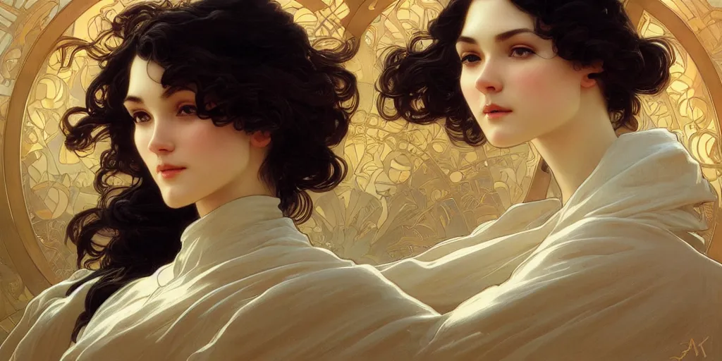 Prompt: inside the curl of a wave, elegant, highly detailed, portrait, digital painting, artstation, concept art, smooth, sharp focus, illustration, ArtStation, art by artgerm and greg rutkowski and alphonse mucha and J. C. Leyendecker and Edmund Blair Leighton and Charlie Bowater