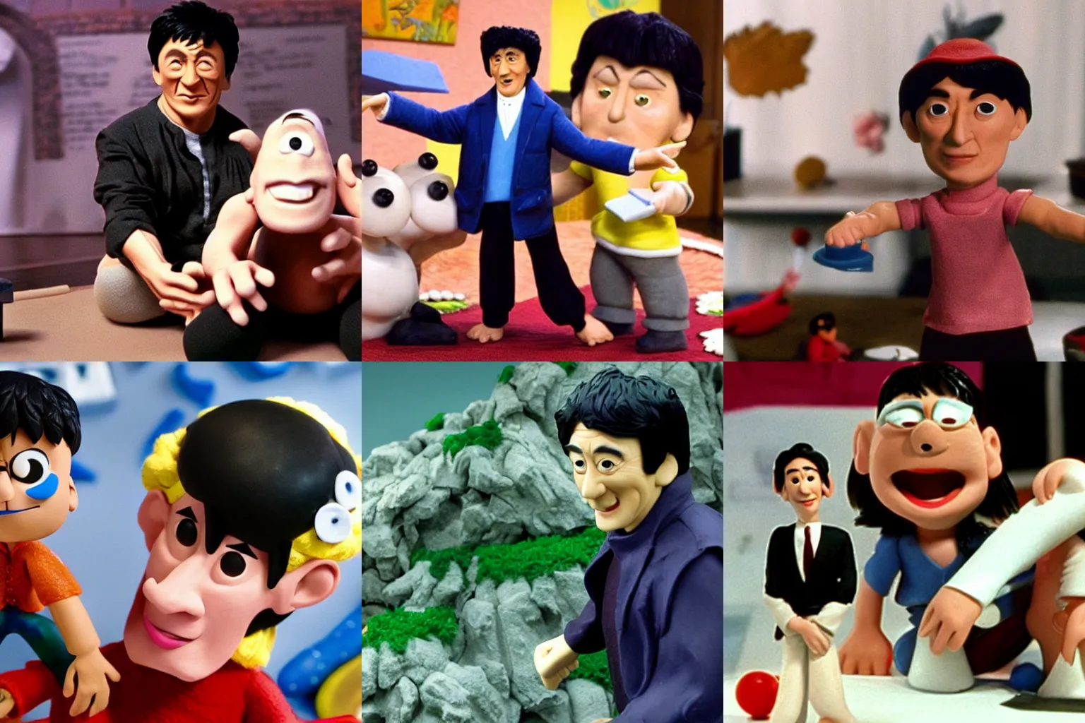 Prompt: Jackie Chan in claymation movie, production still