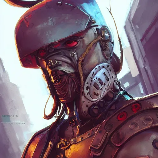 Image similar to cyberpunk viking helmet mask warrior goddess robot ninja fantasy, art gta 5 cover, official fanart behance hd artstation by jesper ejsing, by rhads, makoto shinkai and lois van baarle, ilya kuvshinov, ossdraws