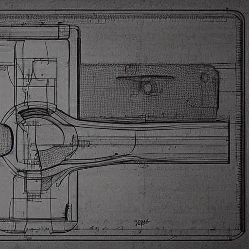 Image similar to Da vinci's detailed drawing of a blueprint for the newest iphone