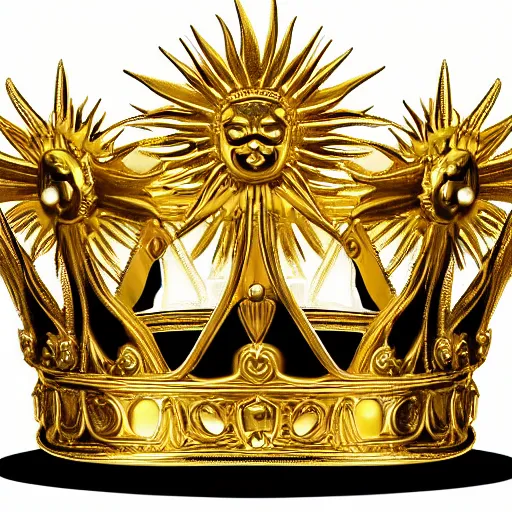 Image similar to a gold crown shaped like sun rays