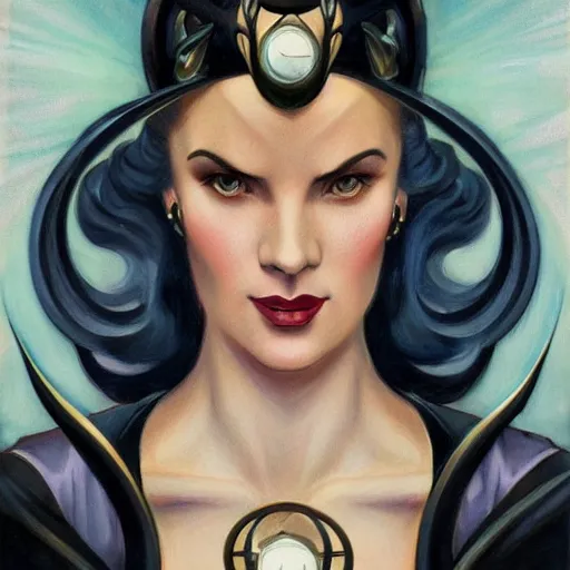 Image similar to a streamline moderne, ( art nouveau ), multi - racial portrait in the style of charlie bowater, and in the style of donato giancola, and in the style of charles dulac. intelligent, expressive eyes. symmetry, ultrasharp focus, dramatic lighting, semirealism, intricate symmetrical ultrafine ( ( dieselpunk ) ) background detail.