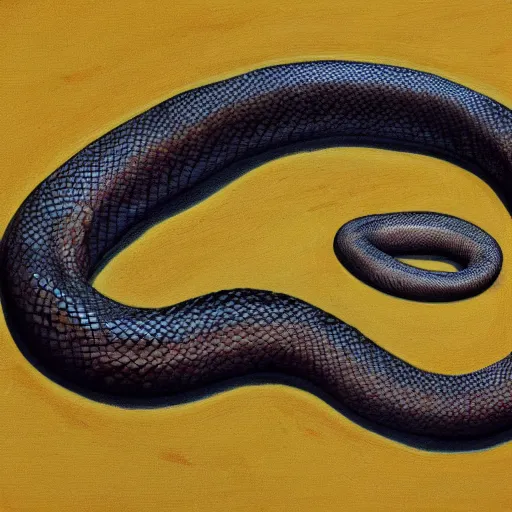 Image similar to a portrait of a snake made of a banana
