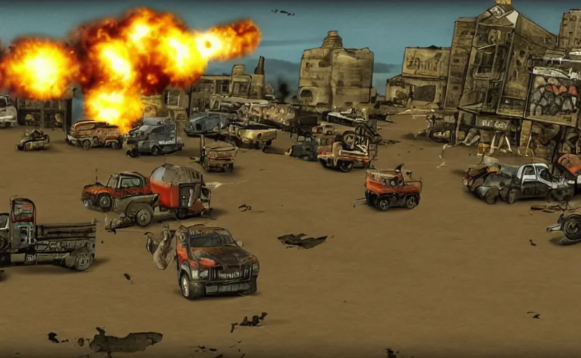 Prompt: hard truck apocalypse the game 2 0 0 5,
