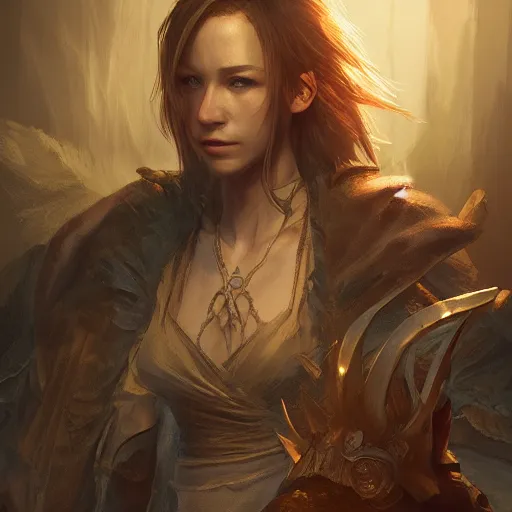 Prompt: unknown Final Fantasy character portrait, atmospheric lighting, painted, intricate, volumetric lighting, beautiful, golden hour, sharp focus, ultra detailed, by Leesha Hannigan, Ross Tran, Thierry Doizon, Kai Carpenter,Ignacio Fernández Ríos