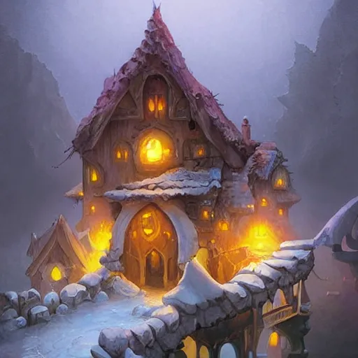 Image similar to a highly detailed fantasy digital art trending on artstation by andreas rocha of a house made of swiss cheese swiss cheese swiss cheese