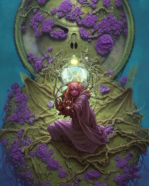 Image similar to the platonic ideal of flowers, rotting, insects and praying of cletus kasady carnage thanos dementor wild hunt doctor doom chtulu mandelbulb mandala ponyo spirited away bioshock davinci botw, d & d, fantasy, ego death, decay, dmt, art by artgerm and greg rutkowski and alphonse mucha