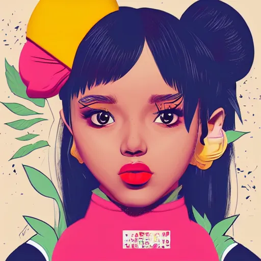 Image similar to dojacat profile picture by sachin teng x hellokitty, vector, ganja, marijuana, organic painting, hard edges, masterpiece, smoke, asymmetrical, matte paint, energetic