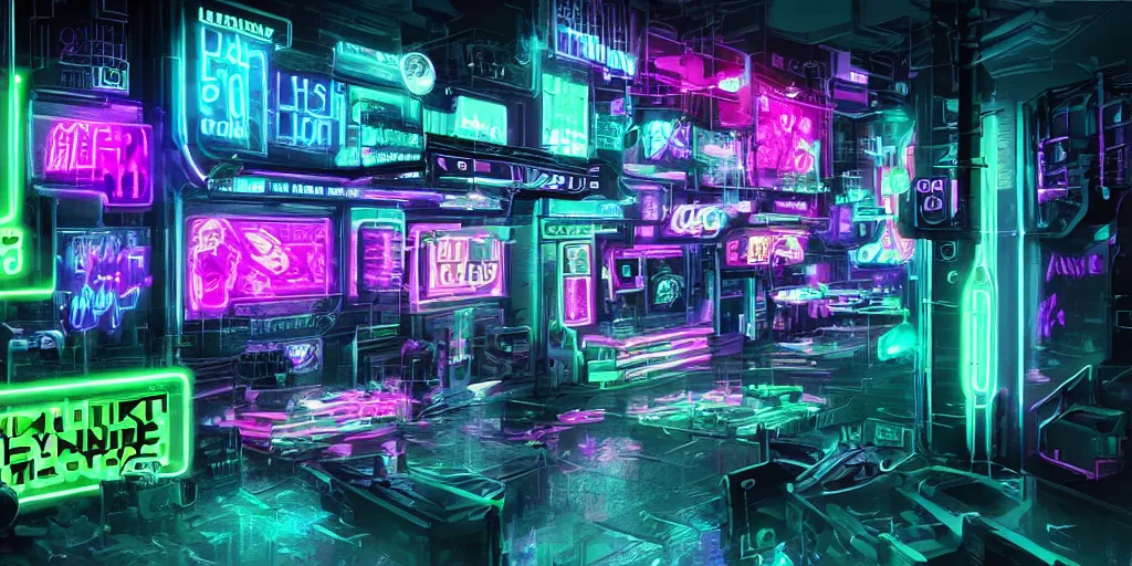 Image similar to twitch, cyberpunk, neon, glow, neon sign