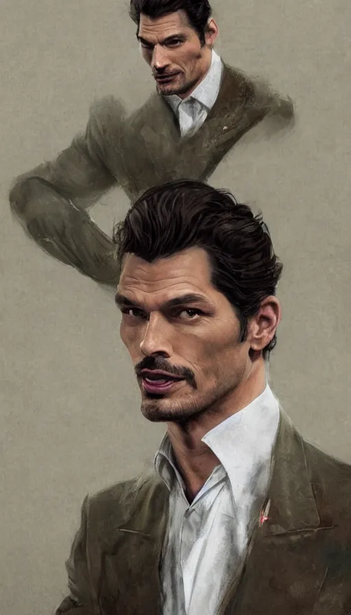 Prompt: david gandy, charming, in a town hall, rich viscount, fit, cunning, gold and purple, warhammer, lord of the rings, sweaty, intricate, highly detailed, digital painting, artstation, concept art, smooth, sharp focus, illustration, unreal engine 5, 8 k, art by artgerm and greg rutkowski and alphonse mucha