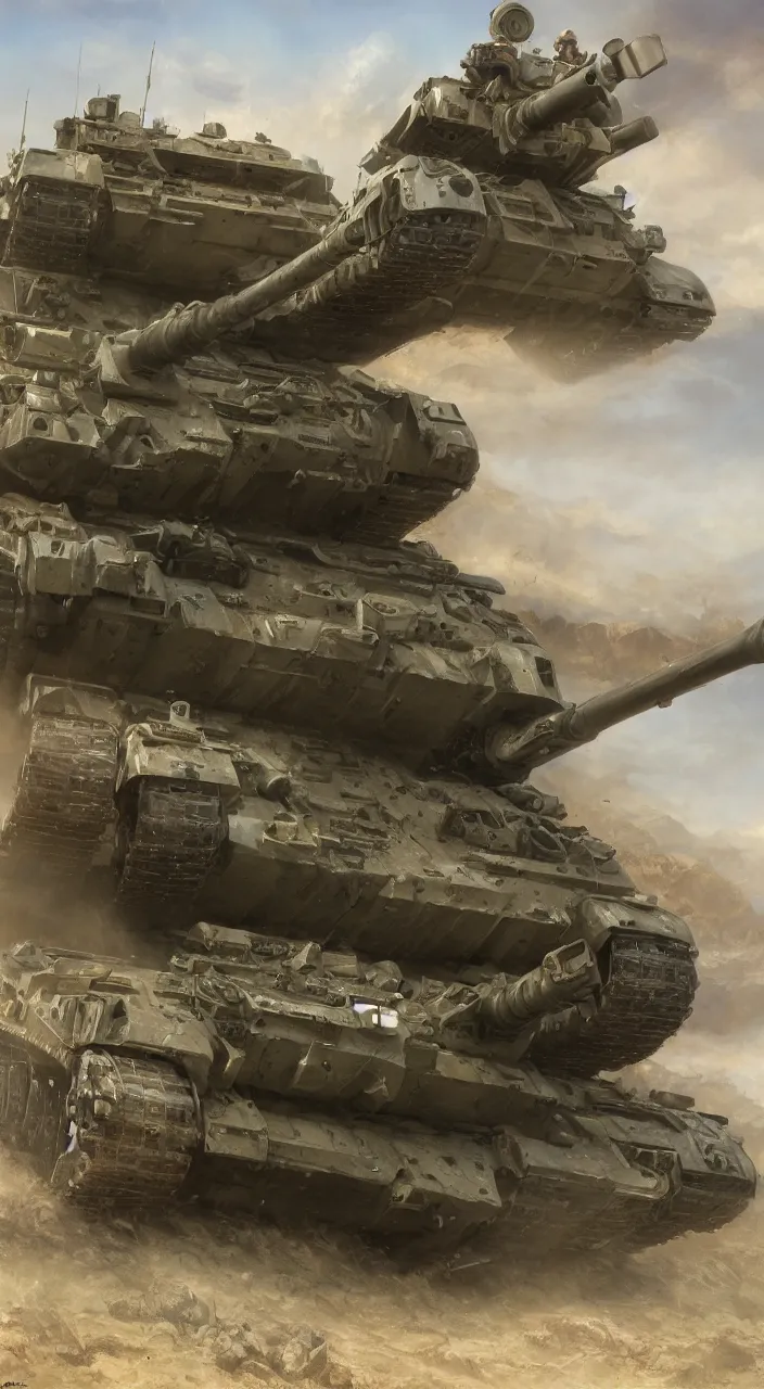 Prompt: army tank poster, detailed, centered, digital painting, artstation, concept art, donato giancola, Joseph Christian Leyendecker, WLOP, Boris Vallejo, Breathtaking, 8k resolution, extremely detailed, beautiful, establishing shot, artistic, hyperrealistic, beautiful face, octane render, cinematic lighting, dramatic lighting, masterpiece