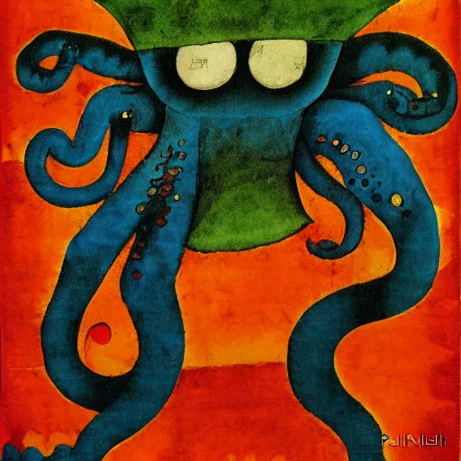 Image similar to cthulhu by paul klee