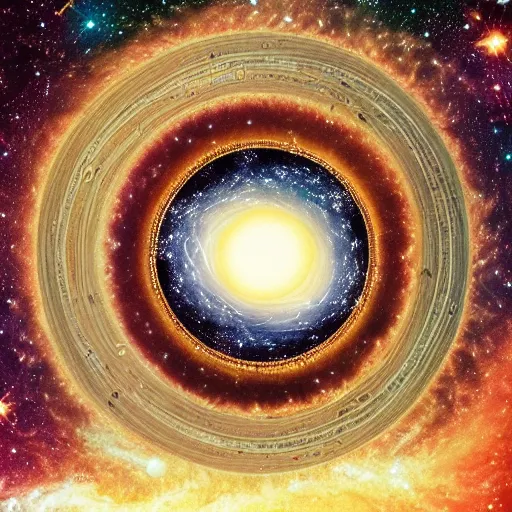 Prompt: a beautiful cosmic diagram that explains the creation of the universe