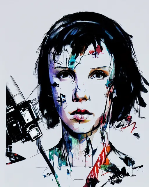 Prompt: millie bobby brown by yoji shinkawa