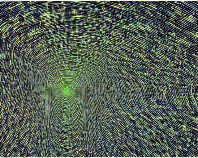 Image similar to A neural landscape in the style of the matrix movie (1999)