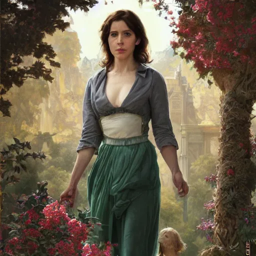 Prompt: portrait sabrina lloyd!, nicole de boer!, perdita weeks!, alison brie, hybrid, 8 k highly detailed, scenic background, sharp focus, illustration, art by artgerm, mucha, bouguereau, tim hildebrandt