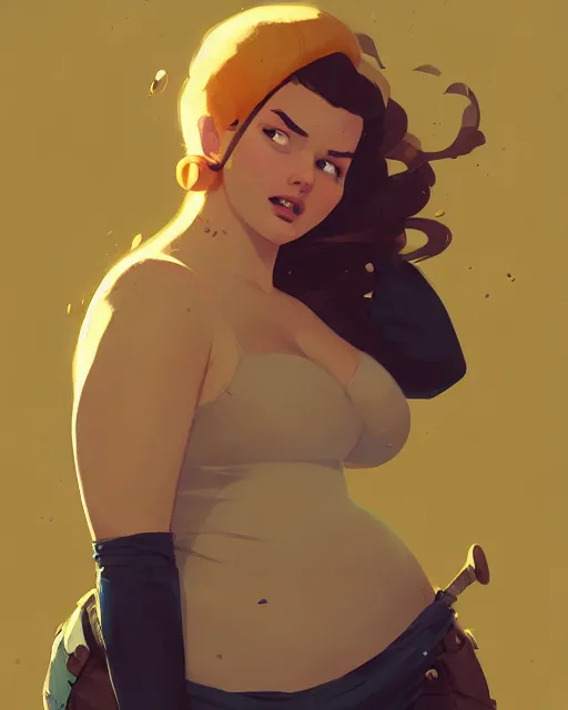 Prompt: hyper - realistic portrait of beautiful female readhead curvy hair adventurer by atey ghailan, by greg rutkowski, by greg tocchini, by james gilleard, by joe fenton, by kaethe butcher, dynamic lighting, gradient light yellow, brown, blonde cream and white color scheme, grunge aesthetic