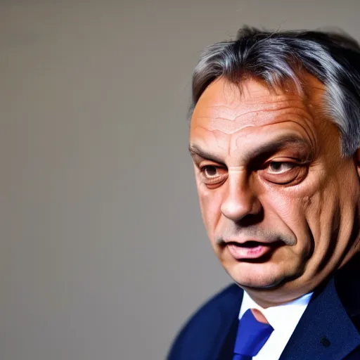 Prompt: viktor orban as pinokkio, close up portrait photo, 8K,