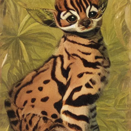 Image similar to Margay as an Angel