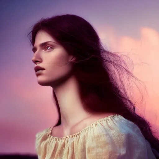 Image similar to photographic portrait of a stunningly beautiful rosicrucian female in soft dreamy light at sunset, contemporary fashion shoot, by edward robert hughes, annie leibovitz and steve mccurry, david lazar, jimmy nelsson, breathtaking, 8 k resolution, extremely detailed, beautiful, establishing shot, artistic, hyperrealistic, beautiful face, octane render