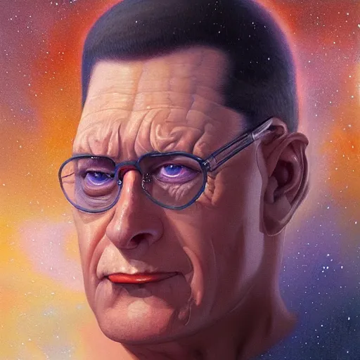 Image similar to UHD tonalism cosmic painting of Hank Hill, by Antonio Caparo and Ferdinand Knab and Greg Rutkowski, UHD, photorealistic, trending on artstation, trending on deviantart