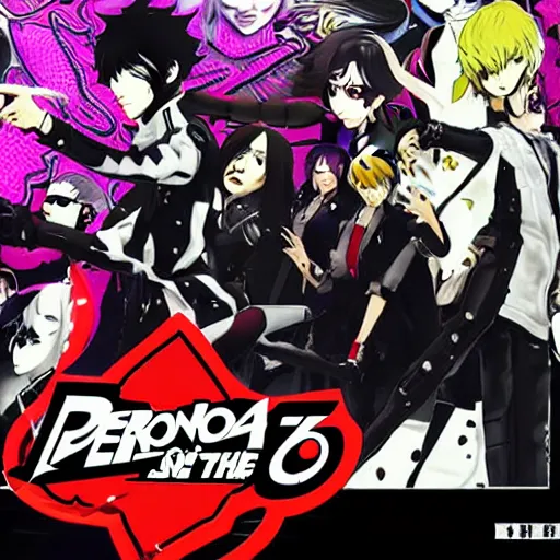 Prompt: persona 6, in the style of shin megami tensei, video game cover