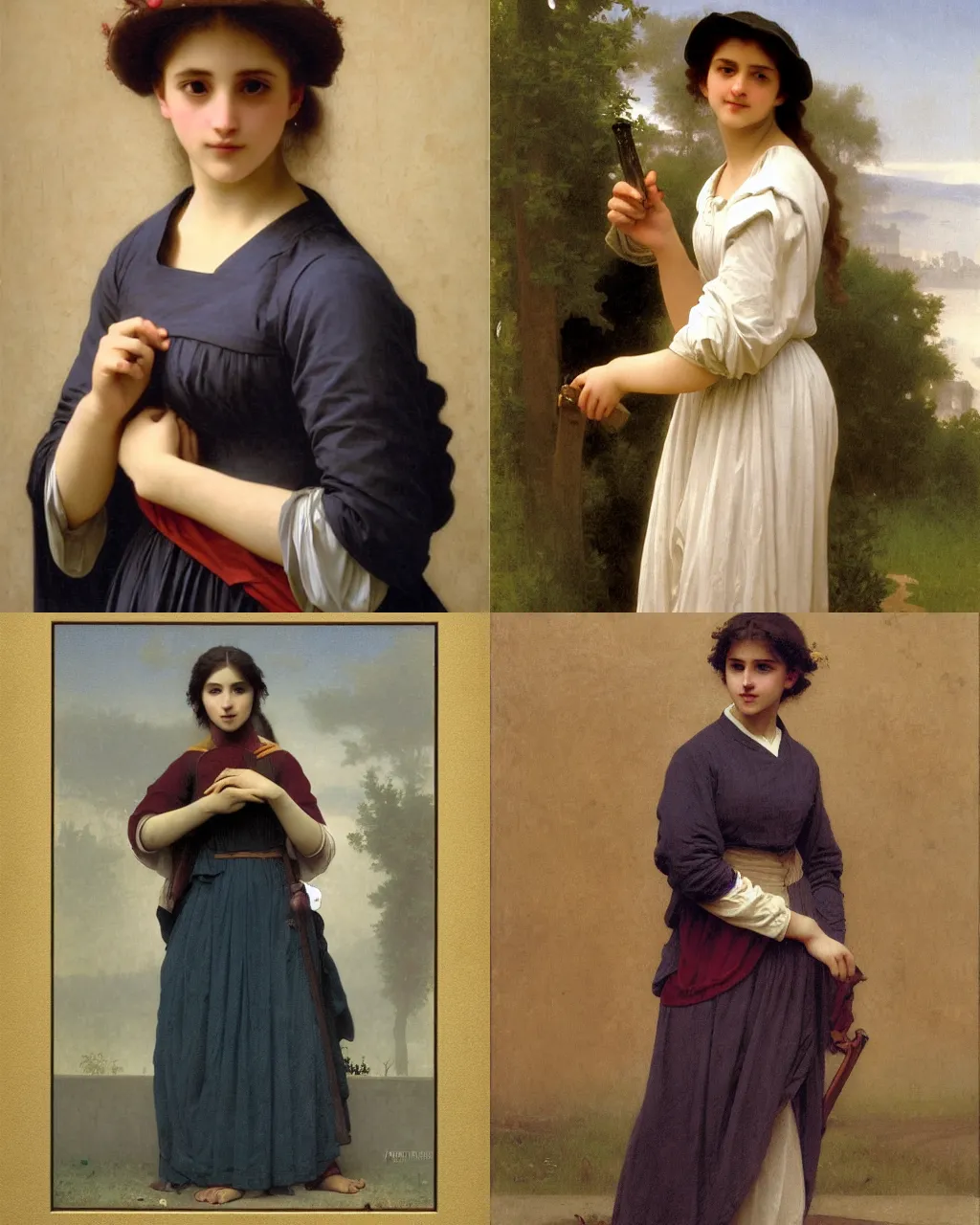 Prompt: Medium shot of a typical character in the style of William-Adolphe Bouguereau