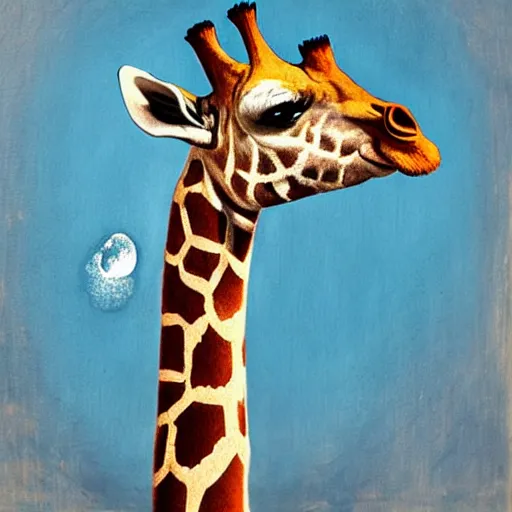 Prompt: giraffe, surrealism