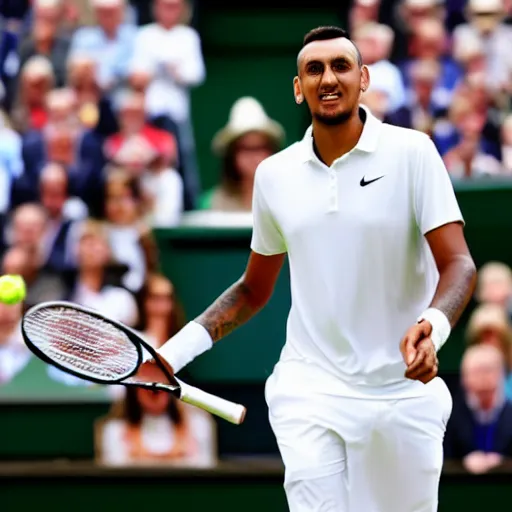 Image similar to nick kyrgios winning wimbledon