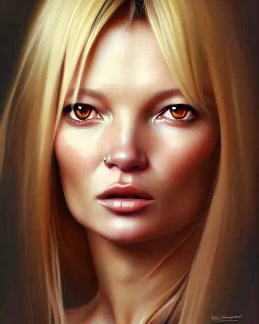 Prompt: portrait of Kate Moss as Anime girl cute-fine-face, full body! pretty face, realistic shaded Perfect face, fine details. Anime. realistic shaded lighting by Ilya Kuvshinov Giuseppe Dangelico Pino and Michael Garmash and Rob Rey