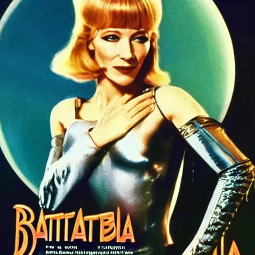 Image similar to cate blanchett as barbarella (1968),poster