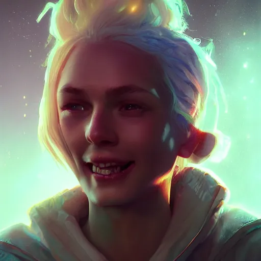 Image similar to Portrait of huggy wuggy from poppy playtime video game, fullbody, ultra high detailed, glowing lights, oil painting, Greg Rutkowski, Charlie Bowater, Beeple, unreal 5, DAZ, hyperrealistic, octane render, RPG portrait, dynamic lighting, fantasy art, beautiful face