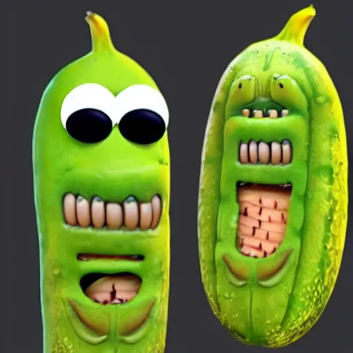 Prompt: pickle rick but it's a banana instead of a pickle