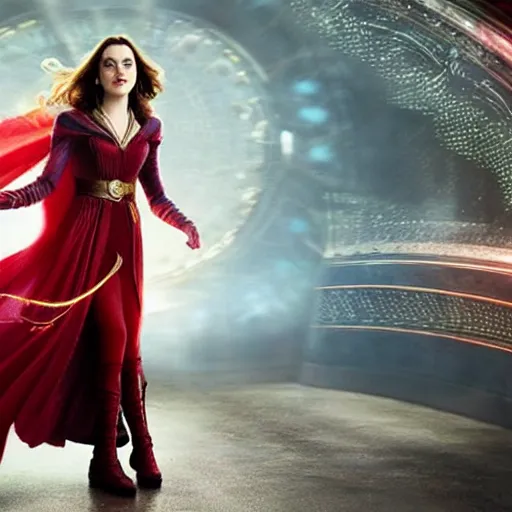 Image similar to A still of Katie McGrath as Scarlet Witch in Doctor Strange and the Multiverse of Madness (2022)